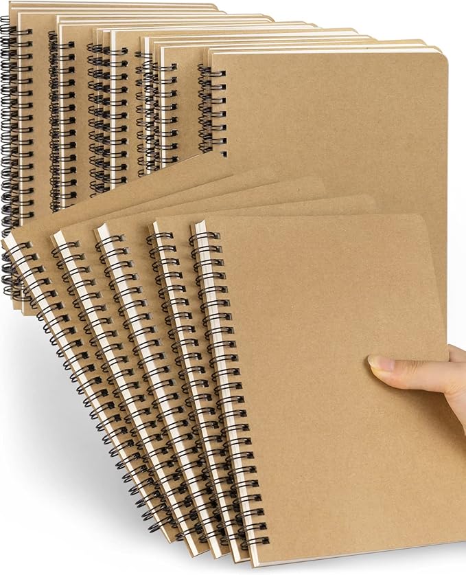 Spiral Notebooks A5 Lined 20Pcs College Ruled Journals for Work, School and Travel, Good for Students and Office 120 Pages/60 Sheets