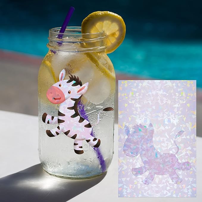 2 Types Transparent Holographic Laminate Sheets Overlay Lamination Vinyl A4 Size Self-Adhesive Holographic Laminate Film Waterproof Vinyl Sticker Paper for DIY Crafts, 10 Sheets 8.25 x 11.7 Inches