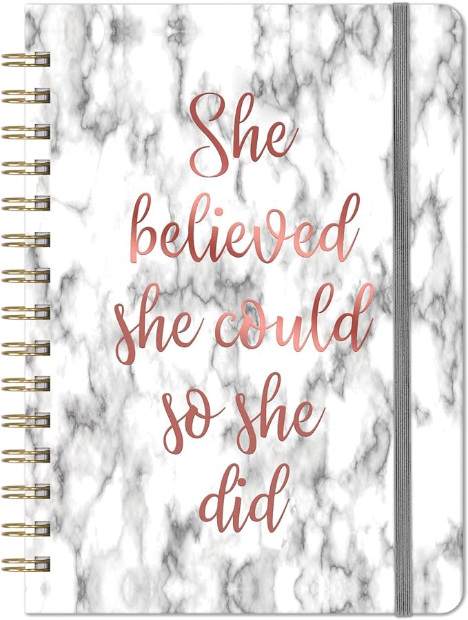 Frasukis Ruled Notebook/Journal - Spiral Notebook with Premium Thick Paper, 8.5" X 6.4", College Ruled Spiral Notebook, Waterproof Hardcover, Perfect for Daily