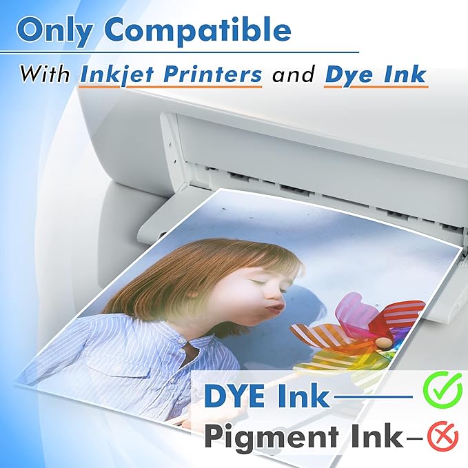 Koala Glossy Inkjet Photo Paper 8X10 Inches 48lb 100 Sheets Professional Glossy Photographic Paper Compatible with Inkjet Printer Use DYE INK 180GSM