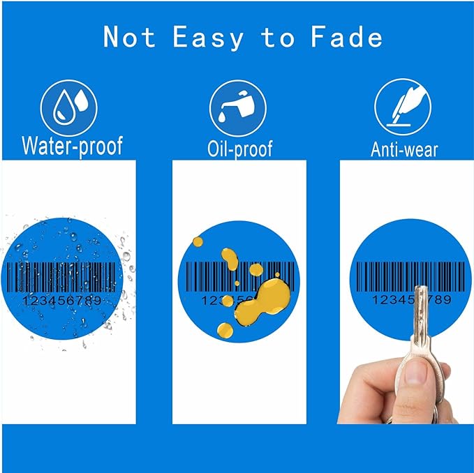 Hybsk 1.5 inch Circle Color Direct Thermal Stickers Shipping Labels for Barcodes,Name Tag,DIY Logo Design,Inventory– Compatible with Zebra,Rollo,Munbyn,and More-1000 pcs (1.5 inch,Blue)