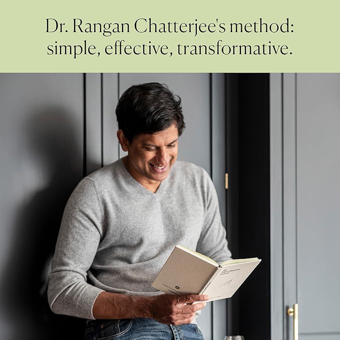 The Three Question Journal Dr. Rangan Chatterjee - Daily Gratitude Journal 2025 for Mindfulness, Stress Relief, Guided Journal for Daily Mental Wellness Personal Growth - Linen - Intelligent Change