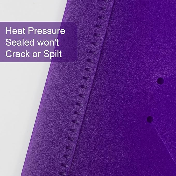 60-Pack Plastic Folders with Pockets,2-Pocket Poly Folders Holds 8-1/2" x 11" Paper for School/Office/Home, Purple