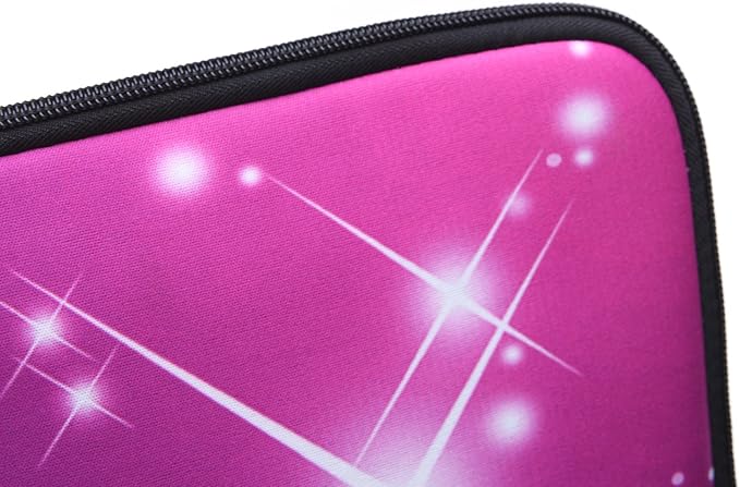 14-Inch Laptop Sleeve Case Neoprene Carrying Bag with Hidden Handles for MacBook/Notebook/Ultrabook/Chromebooks (red Heart)