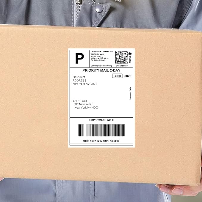 8.5 X 5.5 Shipping Label, Half Sheet Labels, Shipping Labels 2 Per Sheet, Laser & Inkjet Printer Printable, Blank White Mailing Postage Labels (4000 Sheets, 8000 Labels)