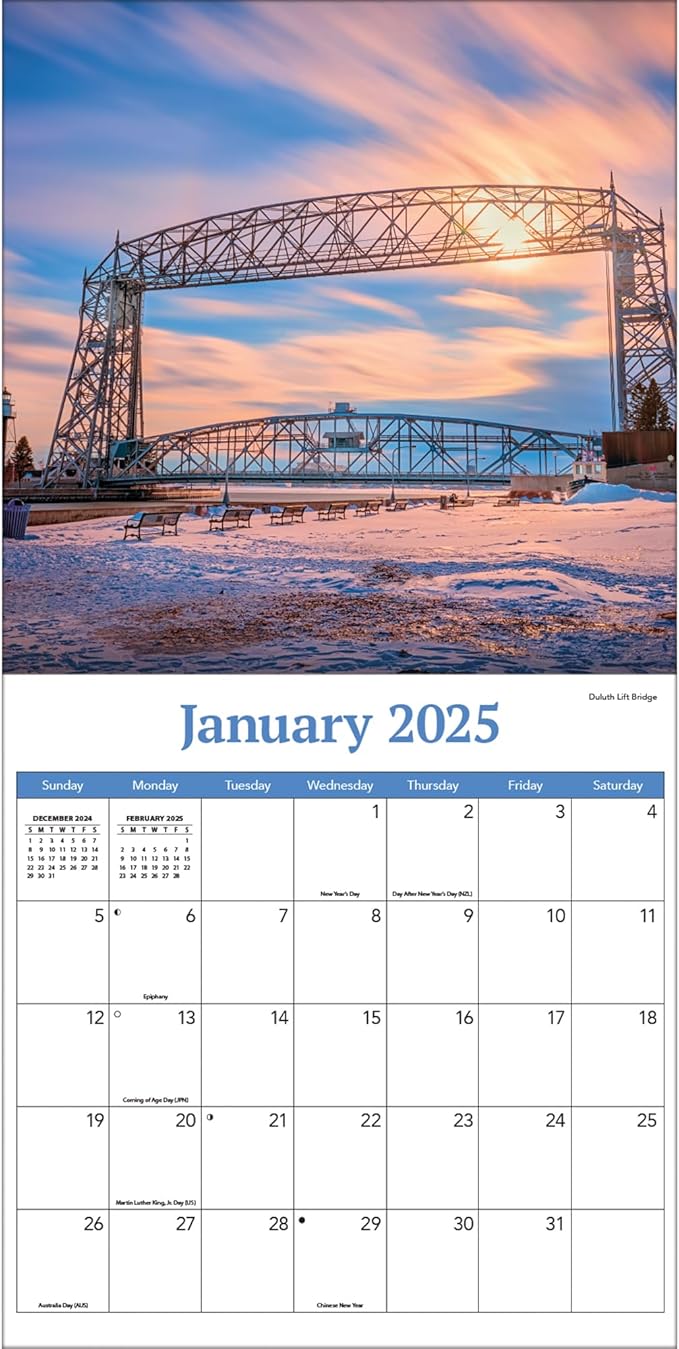 TURNER PHOTOGRAPHIC Minnesota 12x12 Photo Wall Calendar (25998940101)