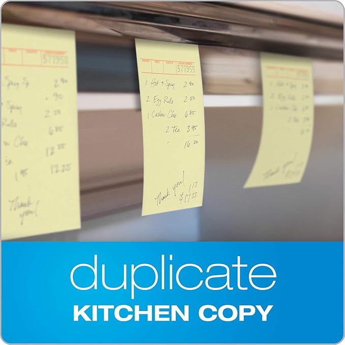 Adams Guest Check Pads, 2-Part, Carbonless, White/Canary, 3-3/8" x 6-3/8", 50 Sets per Pad, 10 Pack (104-50SW)