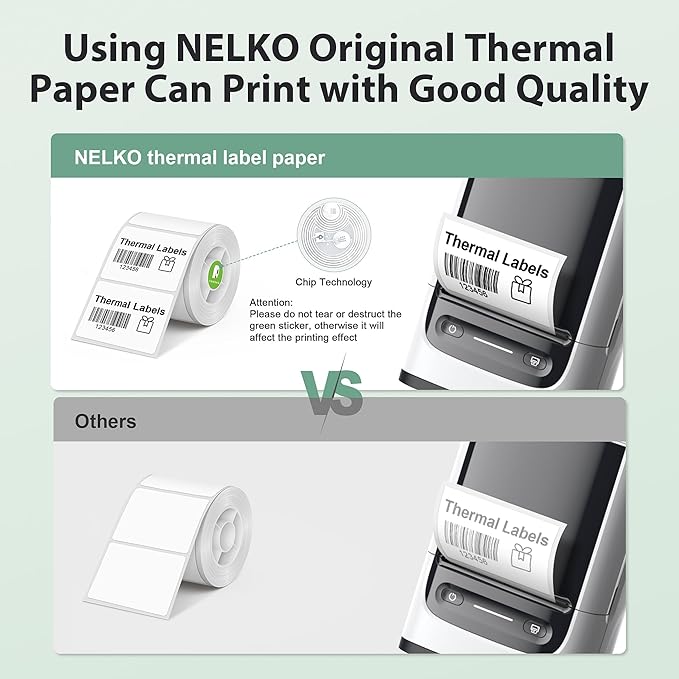 Thermal Labels for Nelko PM220 Label Maker, 2'' x 3.15'' (50x80mm) Thermal Sticker Label, Waterproof, Multi-Purpose Label Tape, 1 Roll of 100 Self-Adhesive Thermal Paper (White)