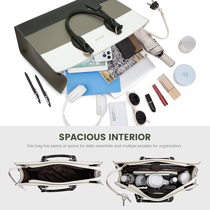 LOVEVOOK Laptop Tote Bag for Women, Work Totes Business Office Computer Briefcase with Clutch Purse