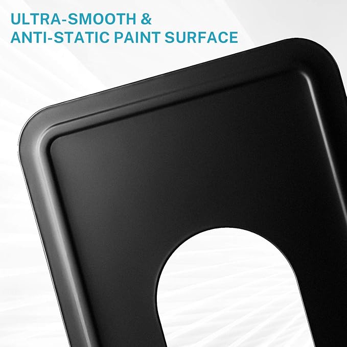 MaxGear 8.5 in Extra Large Heavy Duty Metal Book Ends, Black Universal Premium Bookends for Shelves, Non-Skid Bookend, Book Stopper for Books/Movies/CDs/Games, 8.5 x 5.9 x 7.8 in, (2 Pairs/XL)