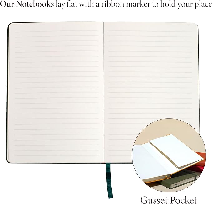 Hardcover Ruled Journal with Thick 100 gsm College Ruled Paper A5 size (8.3 inches x 5.4 inches) - Daily Writing Notebook Journal for Travel, School and Office Use - Diary Journal for Women and Men - Nutmeg