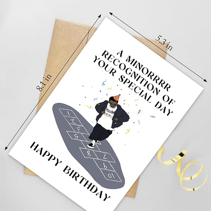 Funny Drake Birthday Card for Him Her, Hip Hop Birthday Card for Boyfriend Girlfriend, Rap Theme Birthday Card, A Minorrrr Recognition of Your Special Day