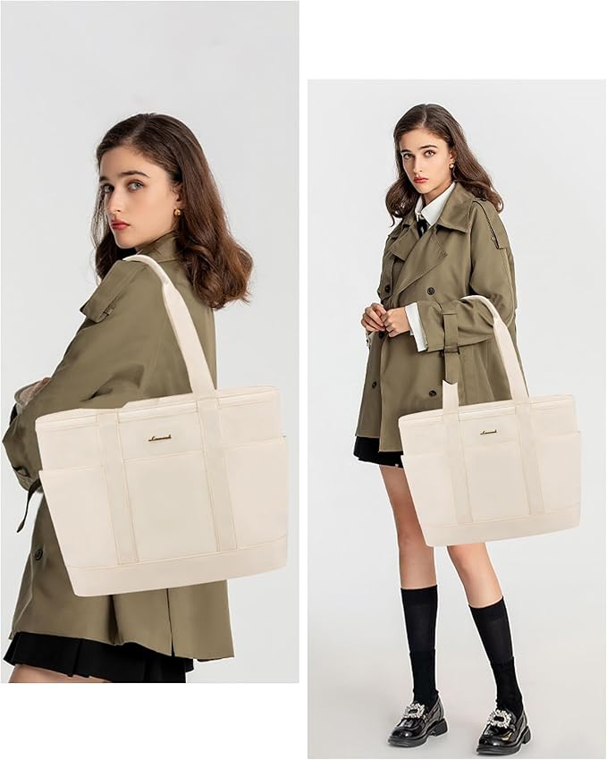 LOVEVOOK Tote Bag for Women，Lightweight Work Bag for Teacher, 15.6 Inch Laptop Bag，Large Shoulder Bag