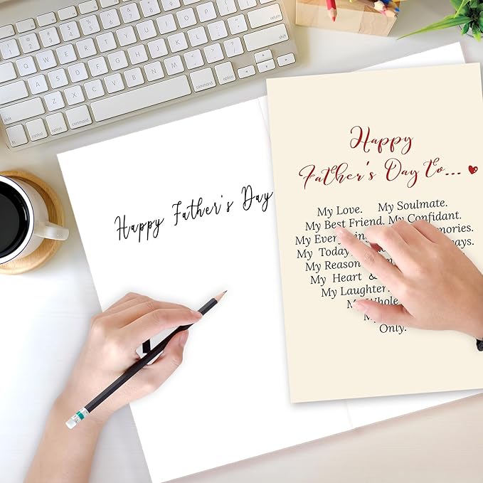 Greeting Card: Happy Father's Day Card for Dad, Unique Gift for Husband, Boyfriend, Fiance, Love Card