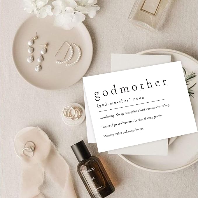 LADY&HOME Will You Be My Godmother Card with Envelope,Godmother Proposal Card Godmother Proposal Gift (A1:Godmother)