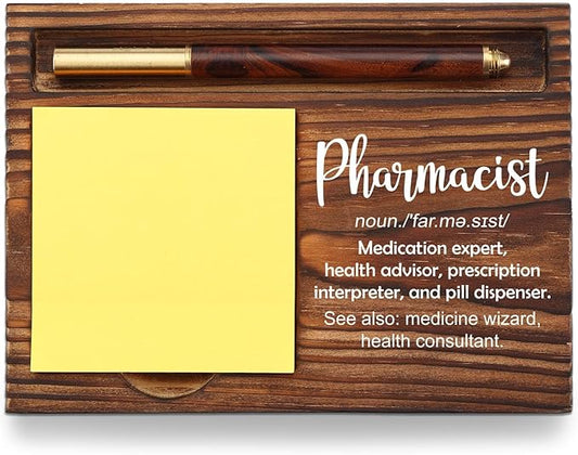 Pharmacist Gift Sticky Note Holder, Pharmer Appreciation Gift, Thank You Gifts for Pharmacy Technician Future Pharmacist Pharmacology PHARMD Gift Self-Stick Note Pad Holders Desk Organizer TZP24