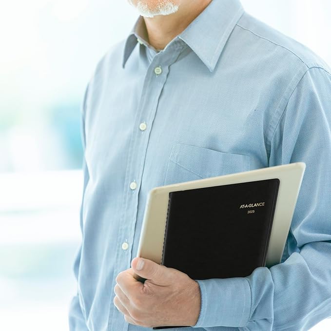 AT-A-GLANCE 2025 Planner, Monthly, 9" x 11", Large, Recycled, Black (70260G0525)