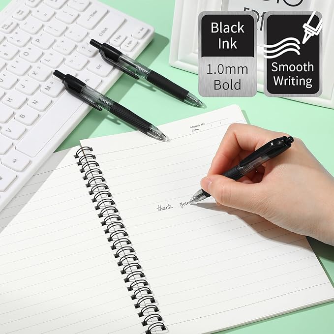 48 Pack Mini Ballpoint Pens Small Pocket 1.0mm Black Ink Pens Short Pen for Badge Office School Teacher Classroom Student Gifts