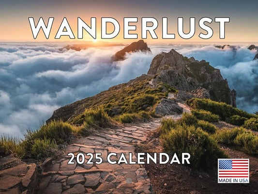 Beautiful Landscape Wanderlust Calendar 2025 Monthly Wall Calender 12 Month | American Made In The USA