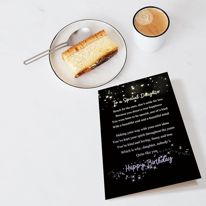 Chenive Heartfelt Daughter Birthday Card, Happy Birthday Card for Adult Daughter, Sweet Birthday Card from Dad Mom, To A Special Daughter