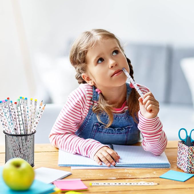 Chinco 36 Pieces Paw Print Pencils Dog Paw Wooden Writing Novelty Pencils with Erasers for Kids Doggy Party Favors Welcome Back to School Party Supplies, 6 Colors