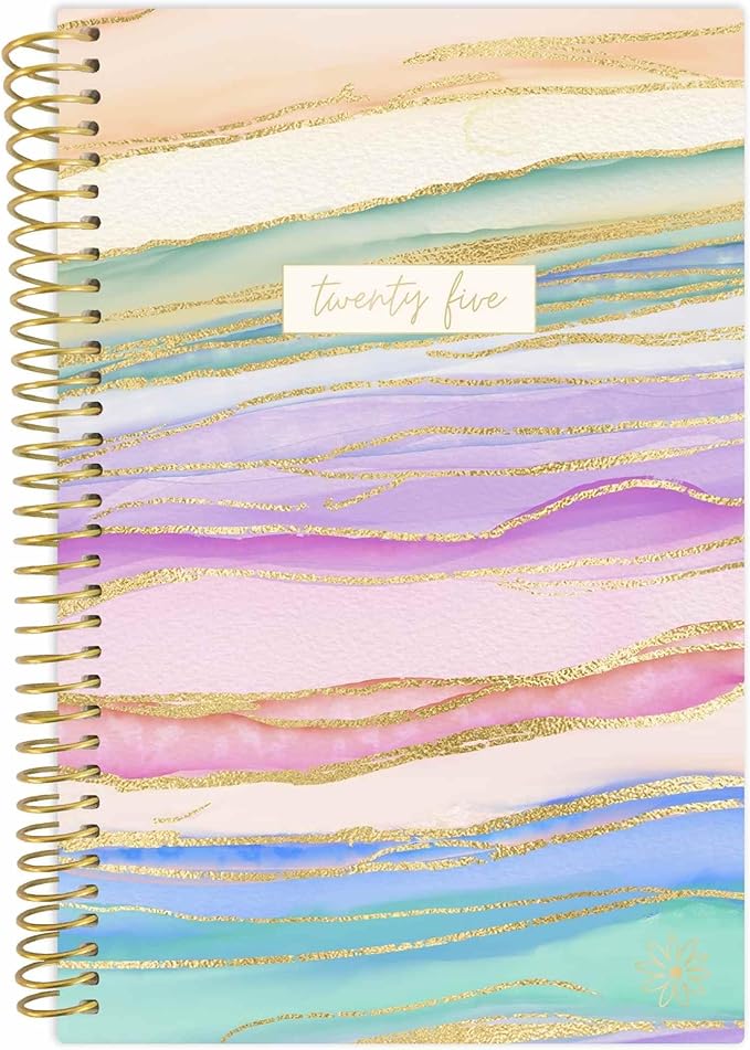 bloom daily planners 2025 Planner - Mini Pocket Planner - 4” x 6” - (January 2025 - December 2025) - Weekly & Monthly Agenda Organizer & Calendar Book - Watercolor Waves