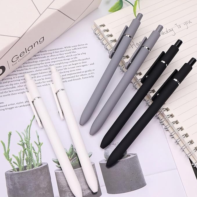 ITAWIXS 6Pcs Cute Gel Pens, 0.5mm Fine Point Smooth Writing Pens, Aesthetic Pens for Journaling Note Taking, Office School Supplies, Gifts for Women