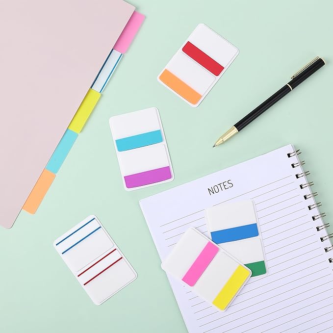 Mr. Pen- Sticky Index Tabs, 500 Pcs, 21 Sets, Colorful Sticky Tabs for Notebooks, Page Markers, Page Tabs for Binders, Page Tabs Sticky Tabs for Books, Notebook Tabs, Book Sticky Tabs for Notebooks