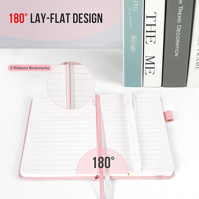 Pocket Small Notebook Journals, 16 Pack (Rose Pink) Mini Notebook 3.7x5.7 Journaling Notebooks for Women Men, Hardcover Lined Note Pads with Pens for Work, Business, Travel Journal, Office Supplies