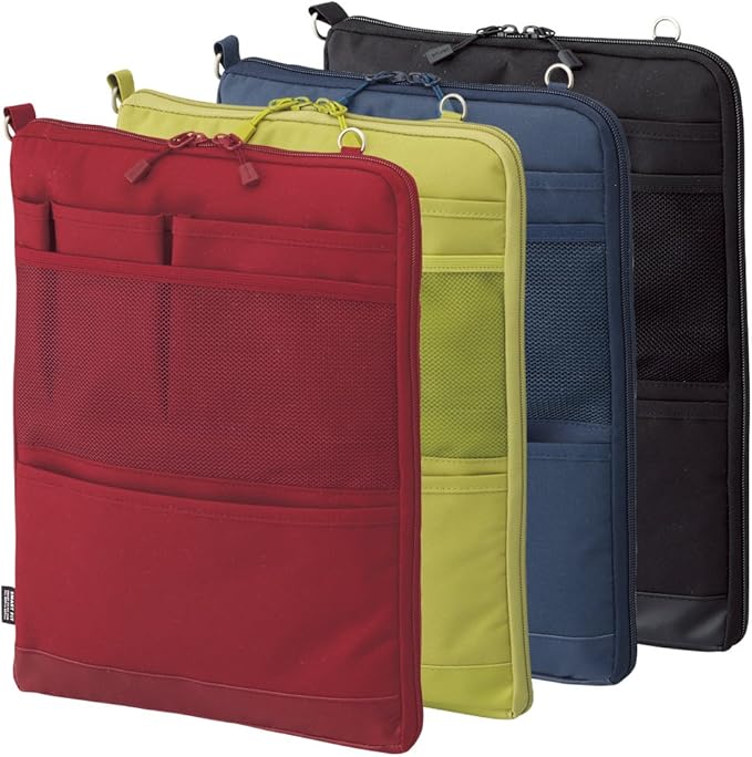 LIHITLAB Laptop Sleeve, Water & Stain Repellent, Vertical for Backpack, 13.4" x 9.8", Navy (A7683-11)