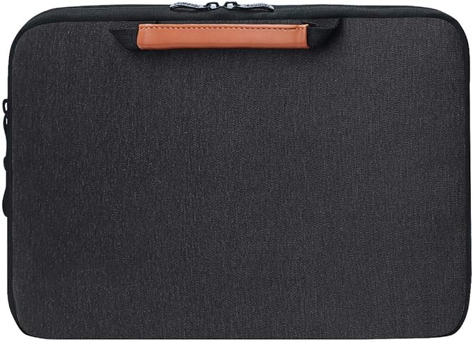 iCozzier 15-15.6 Inch Handle Electronic Accessories Strap Laptop Sleeve Case Bag Protective Bag for 15" MacBook Air/MacBook Pro/Pro Retina Cover - Black