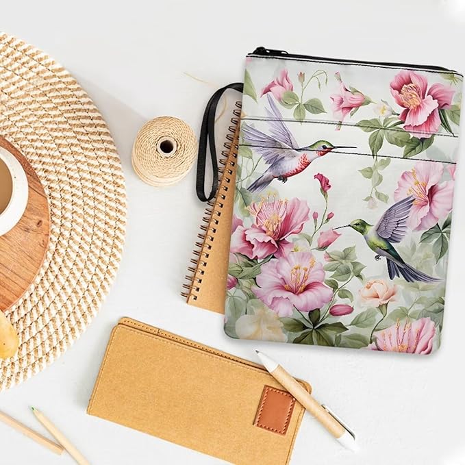 COEQINE Teens Girls Book Covers for Hardcover Middle High School Book Sleeves for Hardcover Paperback Portable Book Pouch with Front Pocket