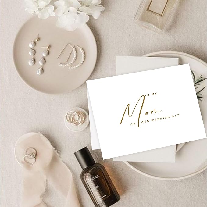 LADY&HOME Set of 2 Wedding Day Cards to Dad and Mom,To My Dad and Mom on My Wedding Day Card (C2:Dad & Mom)