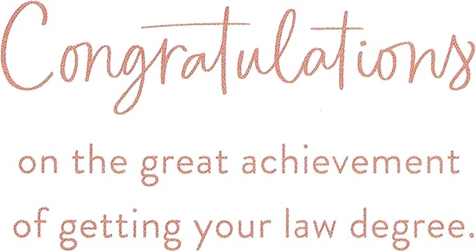 American Greetings Law School Graduation Card (Great Achievement)