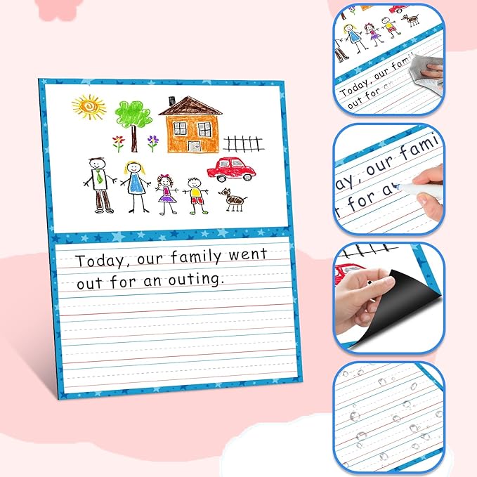 Giant Magnetic Dry Erase Handwriting Paper for Classroom Whiteboards – Reusable Writing Chart with Lined Paper Design, Perfect for Handwriting Practice, Homeschooling, and Teacher Essentials