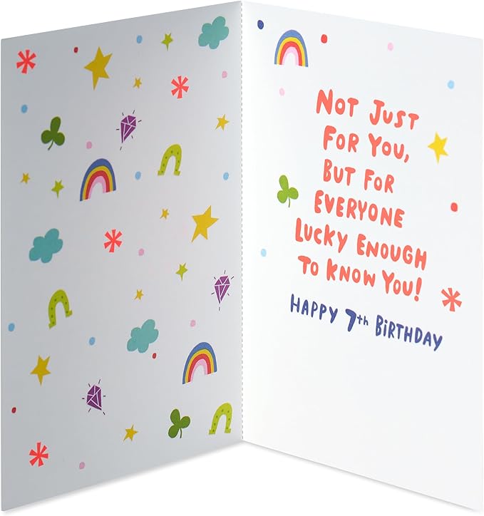 American Greetings 7th Birthday Card (Lucky to Know You)