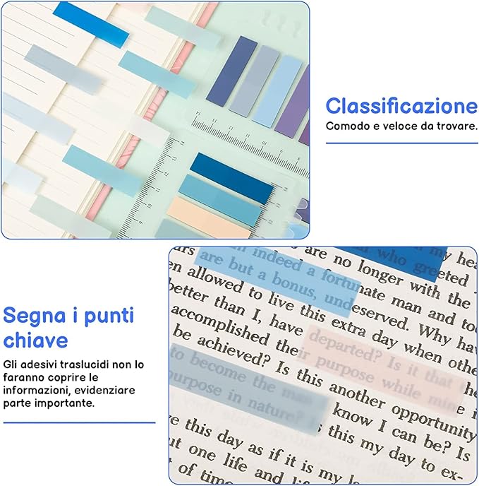 1200-Piece Sticky Tabs Book Tabs - 30 Colors Writable Morandi Sticky Tabs, Repositionable Color Page Markers - Transparent Sticky Note Tabs, Post Stick It Tabs, School Supplies, Index Tabs