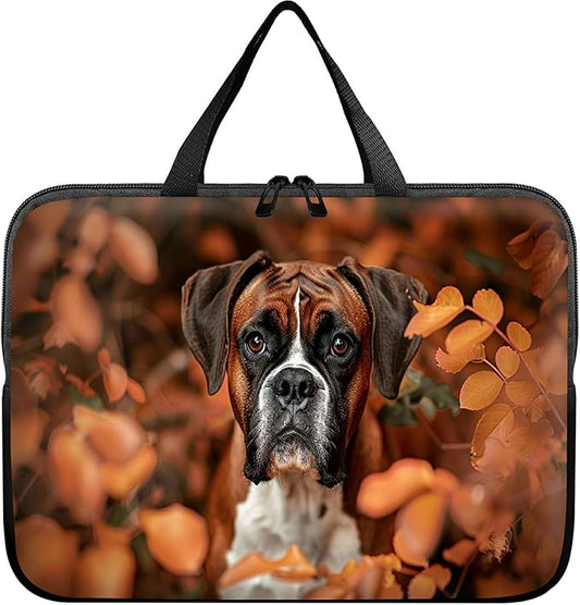 Laptop Sleeve Case Bag 13 inch, Dog Autumn Slim Carrying Case Durable Handbag Travel Laptop Bag for 13 inch MacBook Air M3/M2/Pro M2/ 13" iPad Pro/Air M4/M2 2024