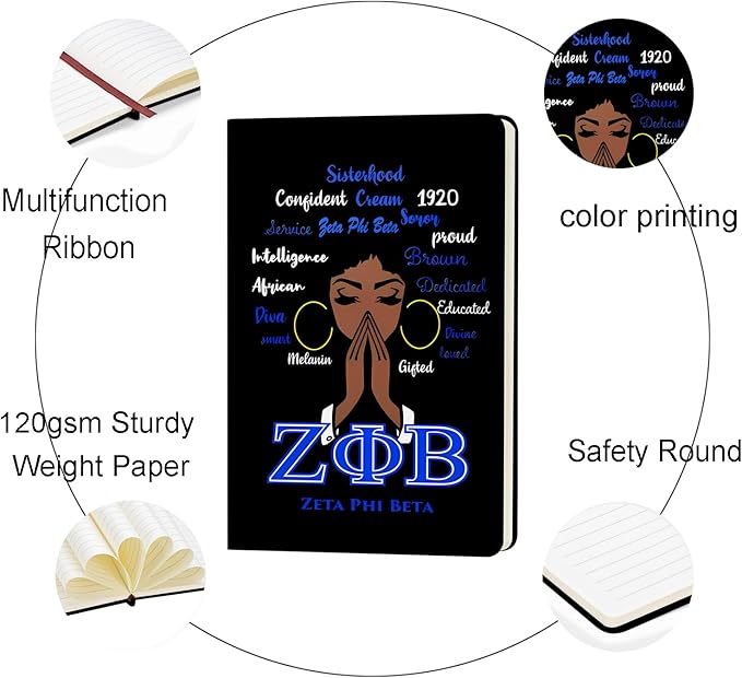 AKA Sorority Gift Leather Notebook for Women Girls Pink and Green Greek Sorority Journal Notebook Sisterhood Graduation Gift (4)