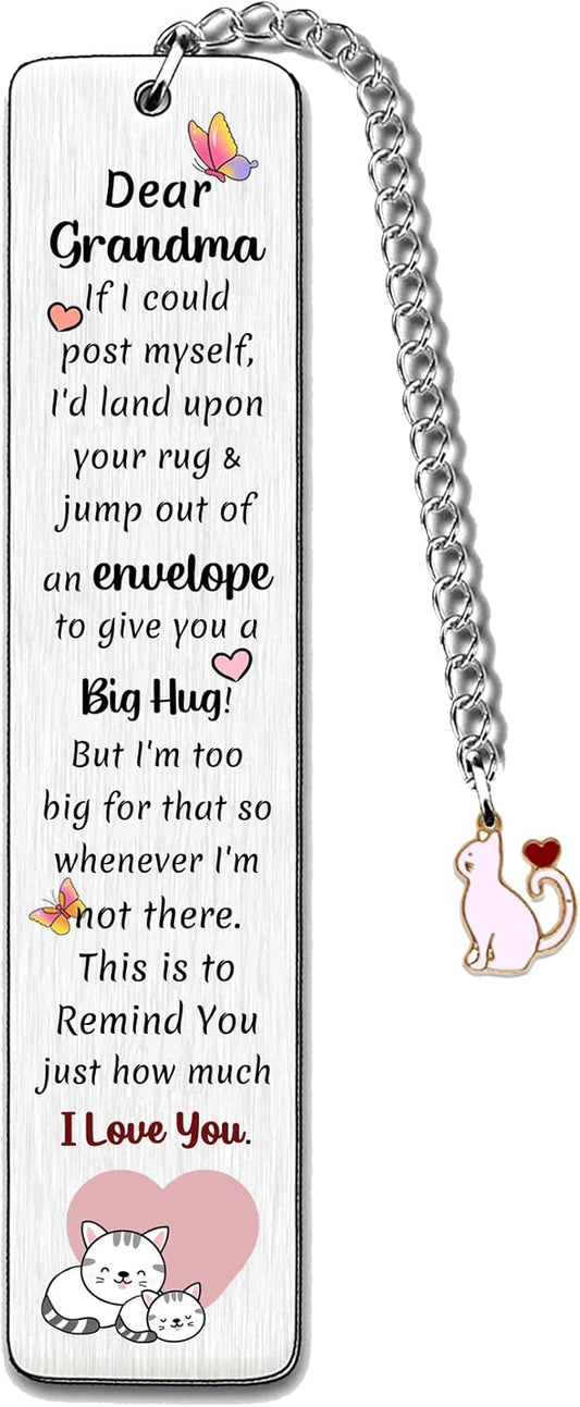 Grandma Bookmarks Christmas Gift Bookmark Nana Birthday Present I Love You Happy Retirement Appreciate Love Quotes Engraved Keepsakes Grandmother Mothers Day Gifts Ideas from Grandson Granddaughter
