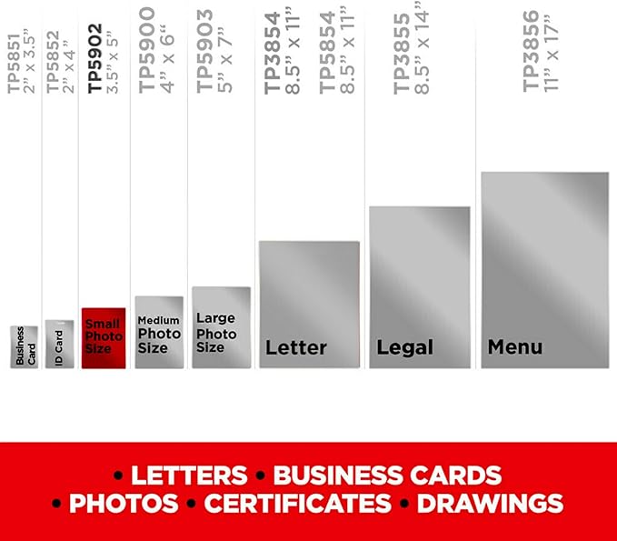 Scotch Matte Thermal Laminating Pouches, Ultra Clear with Matte Finish, Letter Size 8.9 in x 11.4 in, 20-Pack