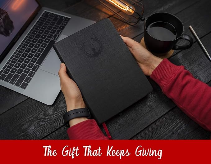 The Phoenix Planner - Best Daily Calendar and Agenda for Goal Setting, Boost Happiness and Productivity - Gratitude Journal, Habit Tracker, Quarterly Business Planner - 6 Months, Undated (Charcoal)