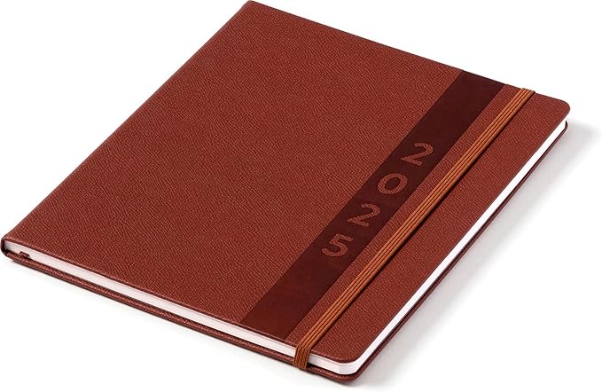 Eccolo 2025 Large Agenda Planner, 12 Month, Yearly, Monthly & Weekly Pages, Habit & Gratitude Tracker (Hardcover - 8 x 10")