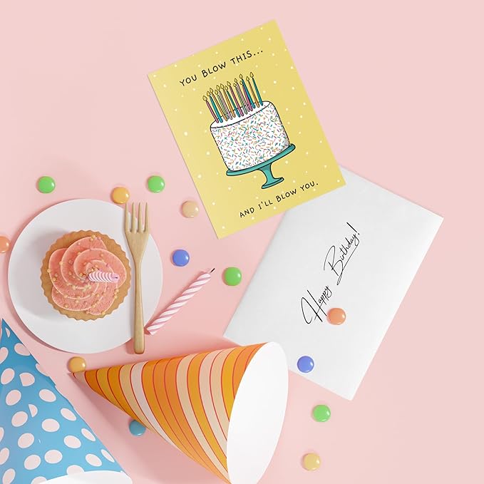 Funny Naughty Birthday Card/Dirty Card for 18th 16th 21st 30th 40th 50th 60th 65th Bday/For Boyfriend Husband Mom Dad Girlfriend Wife/Greeting Card