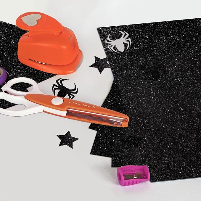 Double-sided Black Glitter Cardstock 8.5x11 - Goefun 24 Sheets 280 GSM/100LB Black Cardstock Paper for Cricut, DIY Crafts, Halloween, Scrapbooking