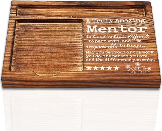 Thank You Appreciation Gifts for Mentor, Mentor Gifts for Women Men, Going Away Gift Retirement Gift for Mentor, Best Mentor Gifts for Mentor Counselor Self-Stick Note Pad Holders-DW49