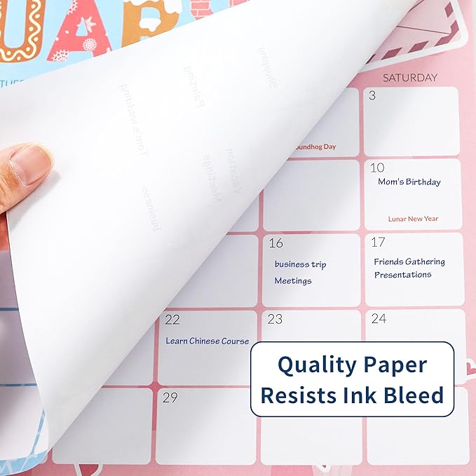 SUNEE Magnetic Calendar for Refrigerator from Now to June 2027 Wall Calendar, Fridge Calendar 3 Year Planner with Magnet for Monthly Program, 8.5"x11" Tearable Paper Calendar, Cute