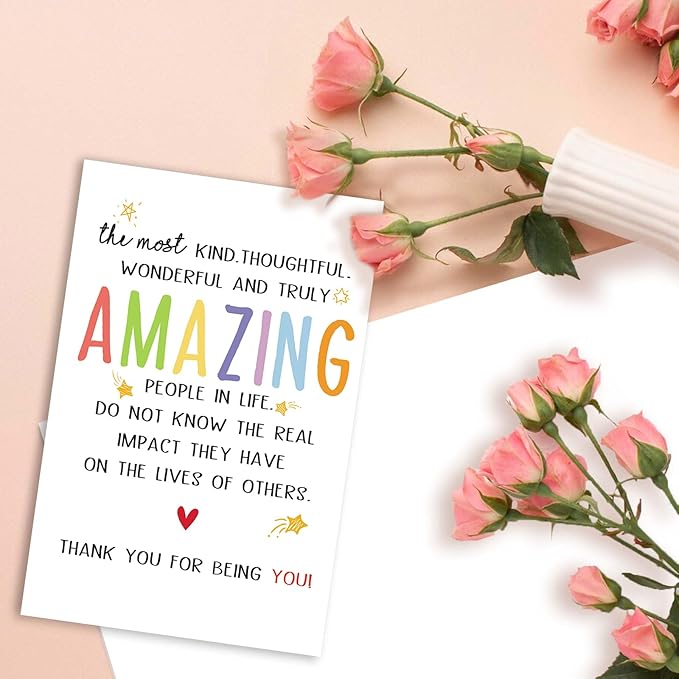 Cute Thank You Card for Best Friend Bestie, Appreciation Gifts for Teacher Boss Coworker Doctor, Sweet Friendship Card for Him Her, Thank You for Being You