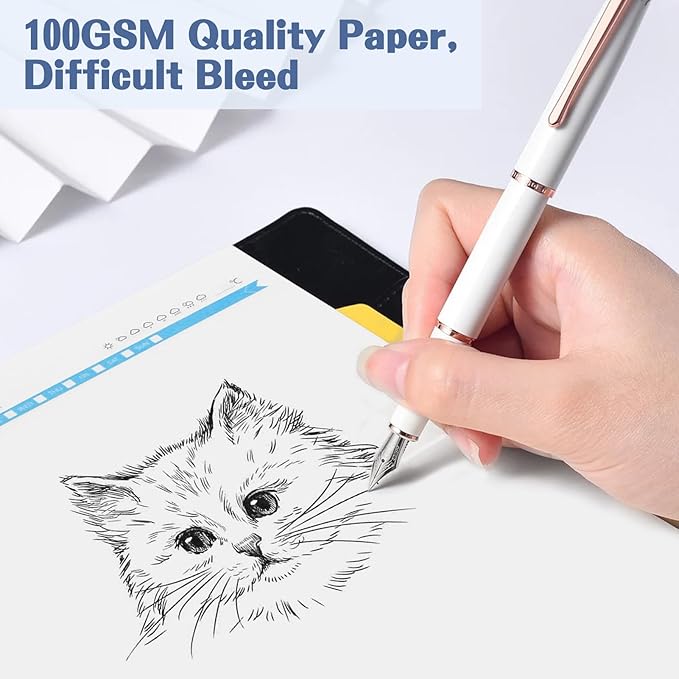 A5 Refills Paper, A5 Binder Planner Loose Leaf Paper,120 Sheets (240 Pages) 6-Hole Notebook Refills for 6-Ring Refillable A5 Ring Binder Notebook Planner, Blank Paper