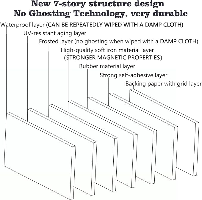 Magnetic Chalkboard Contact Paper 17.2" x 24" Self Adhesive Wall Board Sticker with Liquid Chalk for Kids Black Chalk Board Wallpaper Roll Alternative Magnetic Blackboard Paint